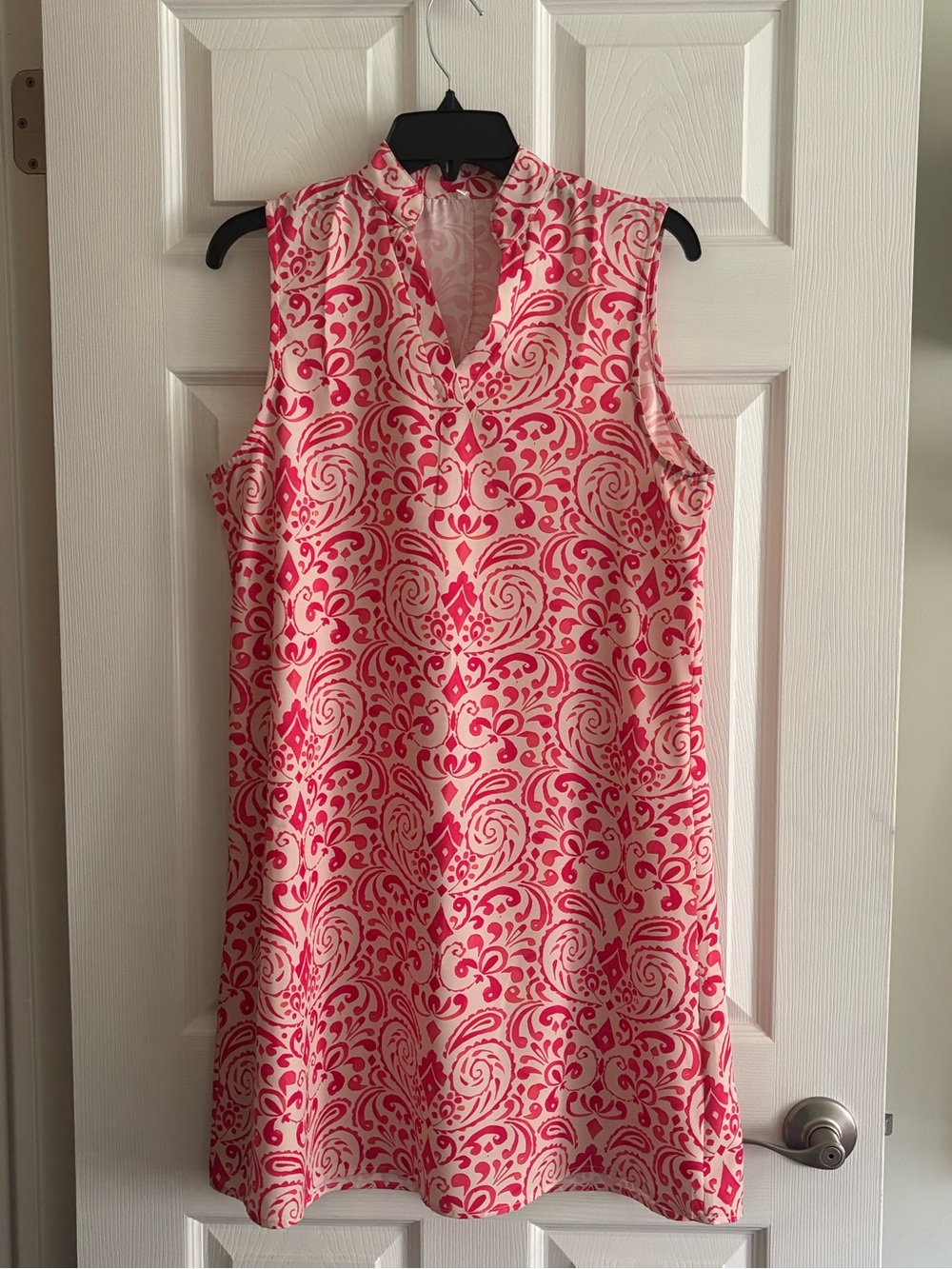 Sleeveless Pink Print Mini Dress - Brand Unspecified
